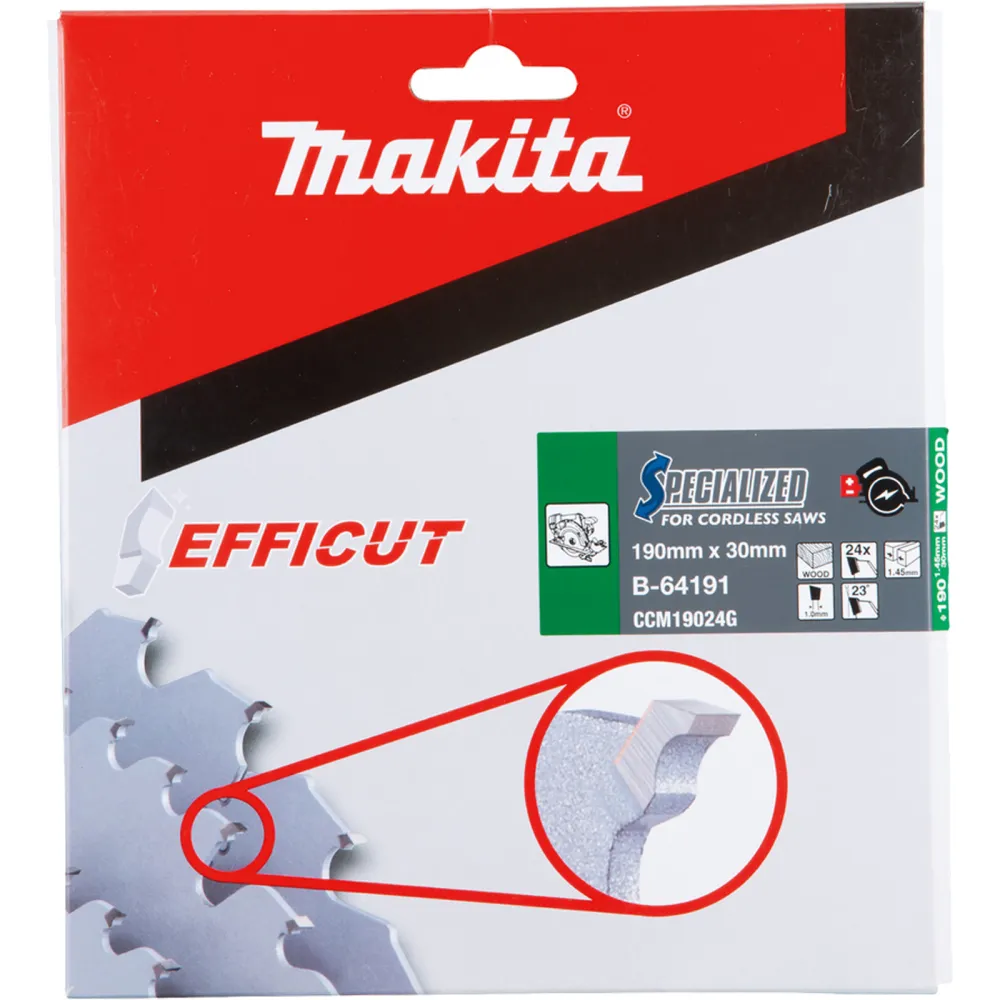 Makita SPECIALIZED EFFICUT Kreissägeblatt 190x30x24Z - B-64191