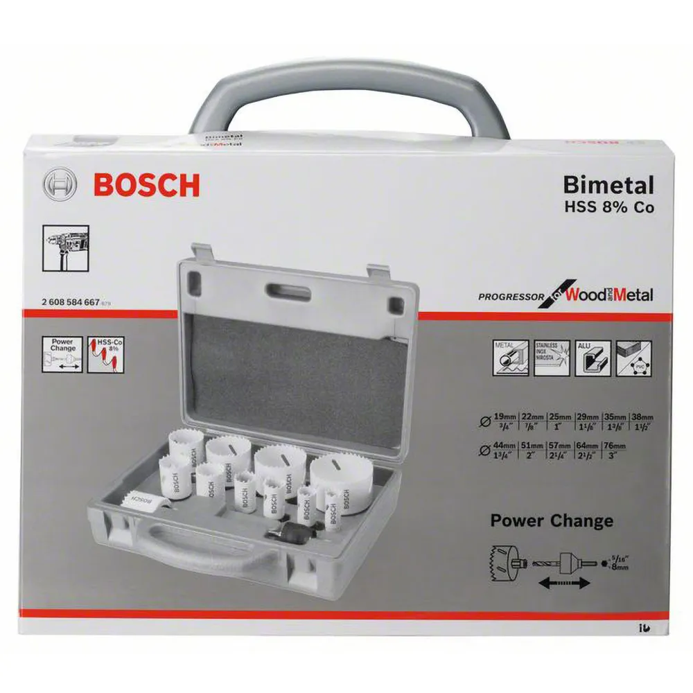 Bosch Progressor Lochsägen-Set 14tlg. 19 - 76 mm - 2608584667