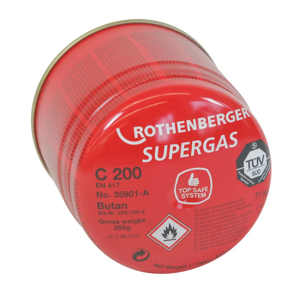 ROTHENBERGER Gaskartusche C200 mit Sicherheitssystem - 035901-