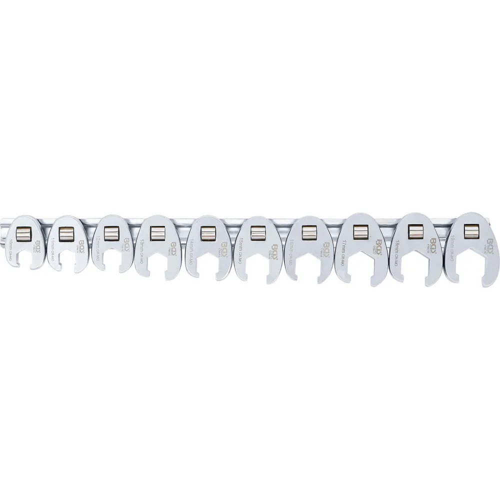 BGS Hahnenfußschlüssel-Satz Antrieb Innenvierkant 10 mm (3/8") SW 10 - 19 mm 10tlg. - 1756