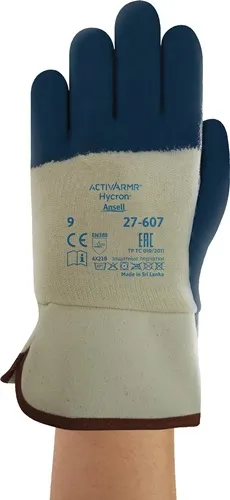 ANSELL Handschuhe ActivArmr Hycron 27-607 Gr.10 weiß / blau EN 388 PSA II - 27-607-10