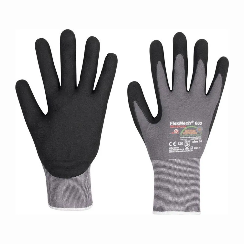 Honeywell Handschuhe FlexMech 663 grau / schwarz Gr. 10 - 663/10