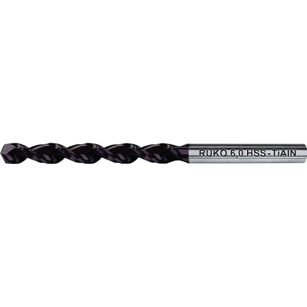 RUKO 10x Spiralbohrer DIN 338 TL 3000 TiAlN HSS Ø 7 mm - 258070F