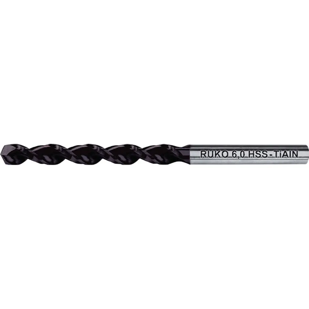 RUKO 10x Spiralbohrer DIN 338 TL 3000 TiAlN HSS Ø 9,9 mm - 258099F