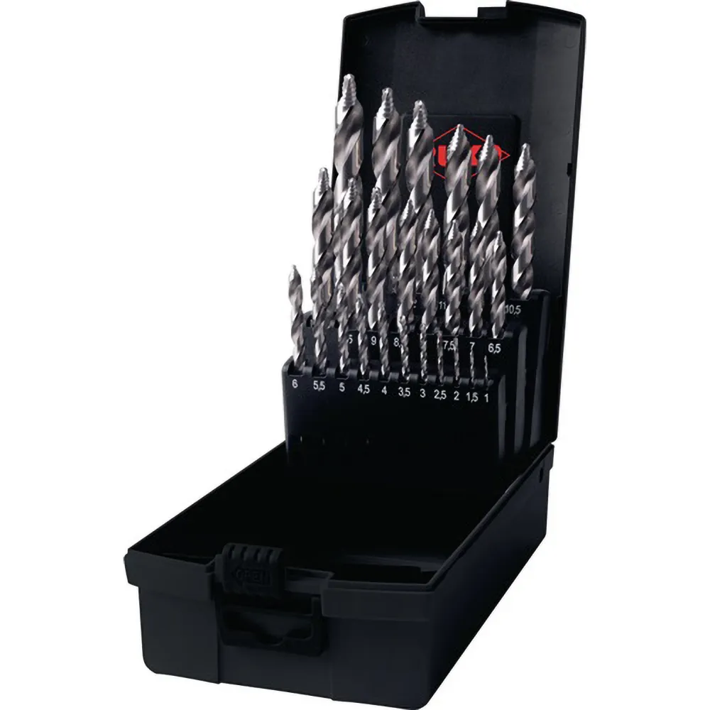 RUKO Spiralbohrersatz HSS-G DIN 338 ULTIMATECUT FLOWSTEP 25tlg. Ø 1 - 13 mm Kunststoffkassette - 259215RO