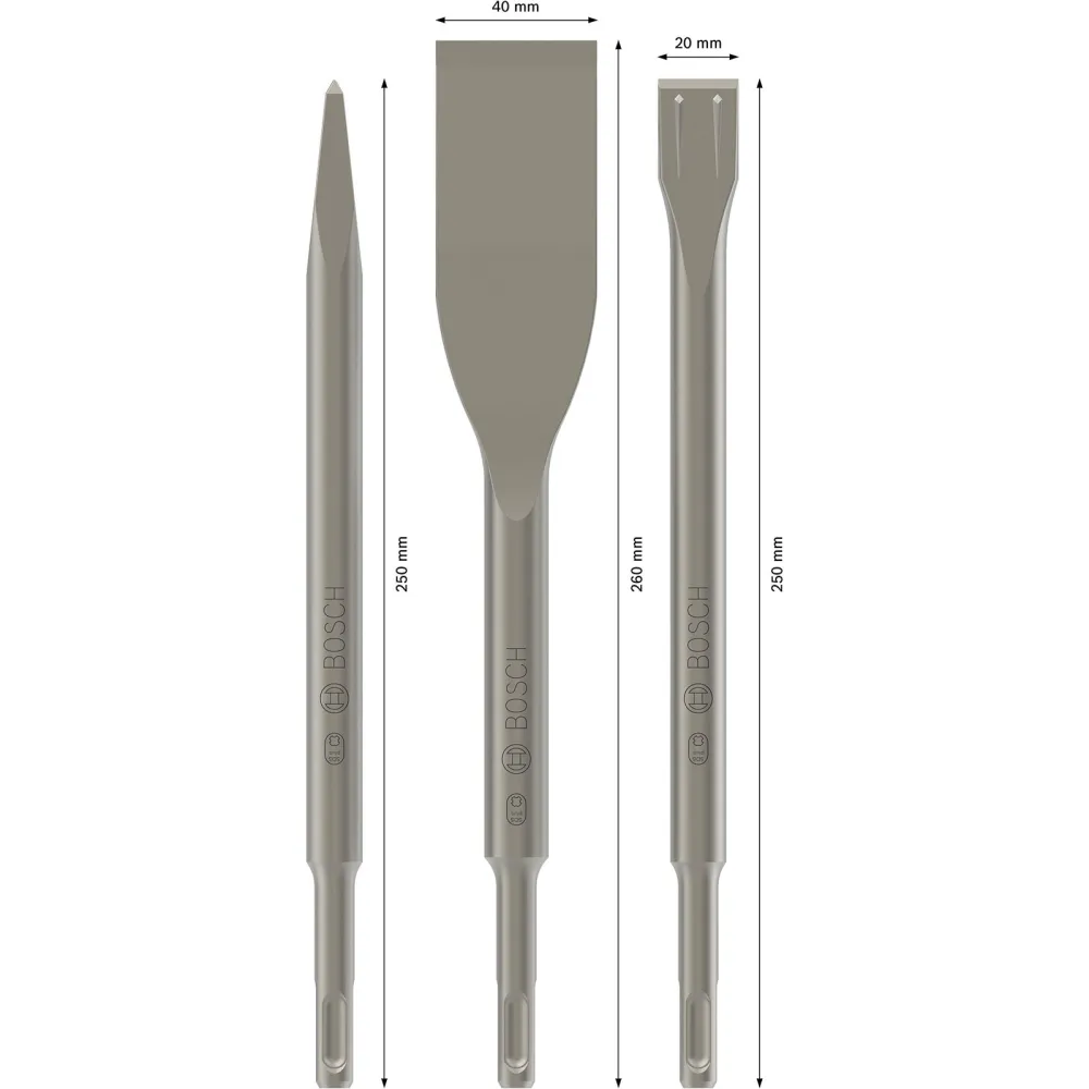 Bosch PRO SDS plus-5C Meißelset 0; 40; 20x250; 260; 250 mm - 2607019159