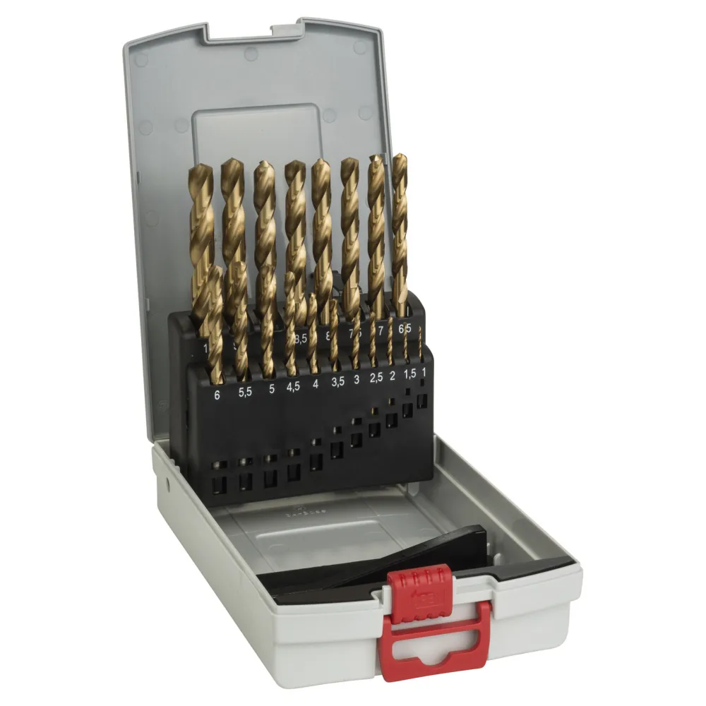 Bosch 19tlg. Metallbohrer-Set HSS-TiN (Titan-Beschichtung) ProBox - 2608587015