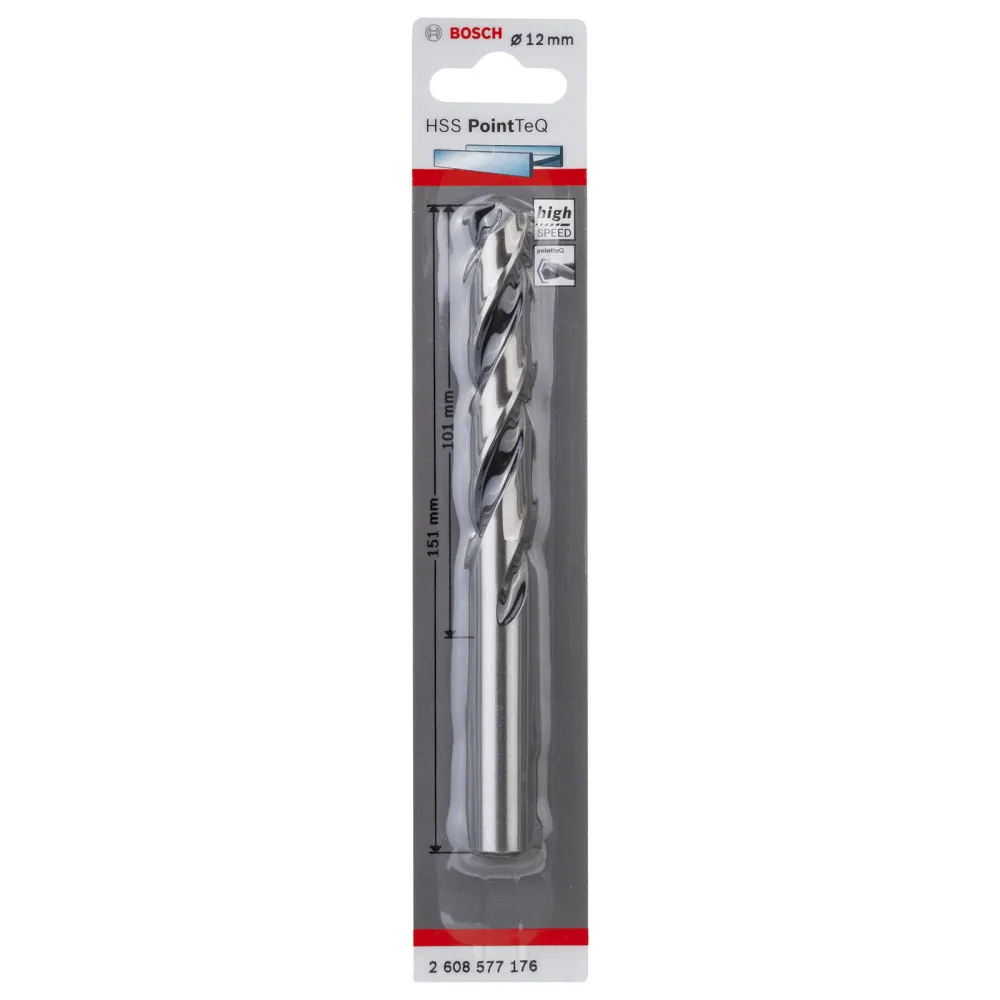Bosch 1x HSS PointTeQ DIN 338 12 x 101 x 151 mm - 2608577176
