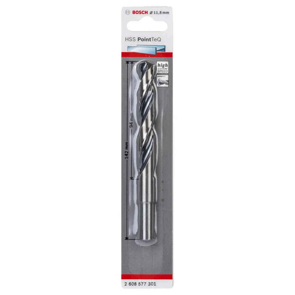 Bosch 1x HSS PointTeQ DIN 338 red. Schaft 11,5 x 94 x 142 mm - 2608577301