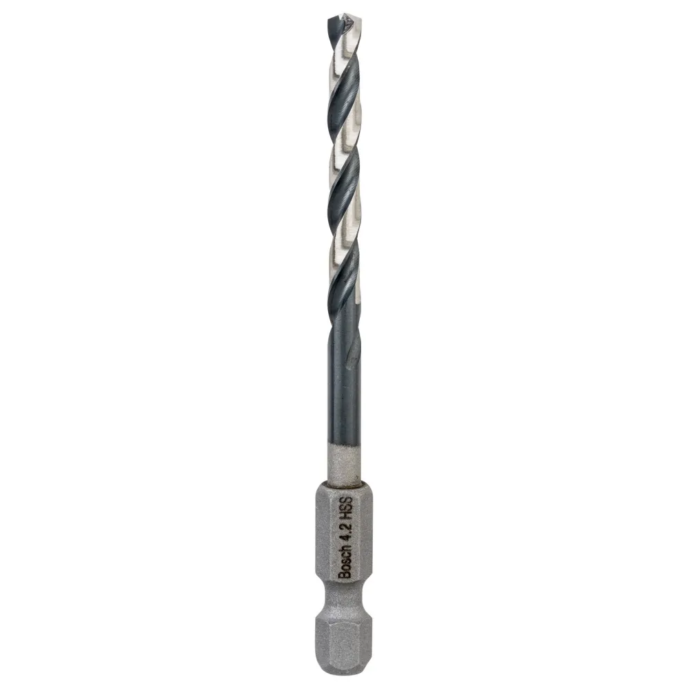 Bosch 1x HSS Spiralbohrer Impact Control mit Sechskantschaft 4,2 x 43 x 83 mm - 2608577054