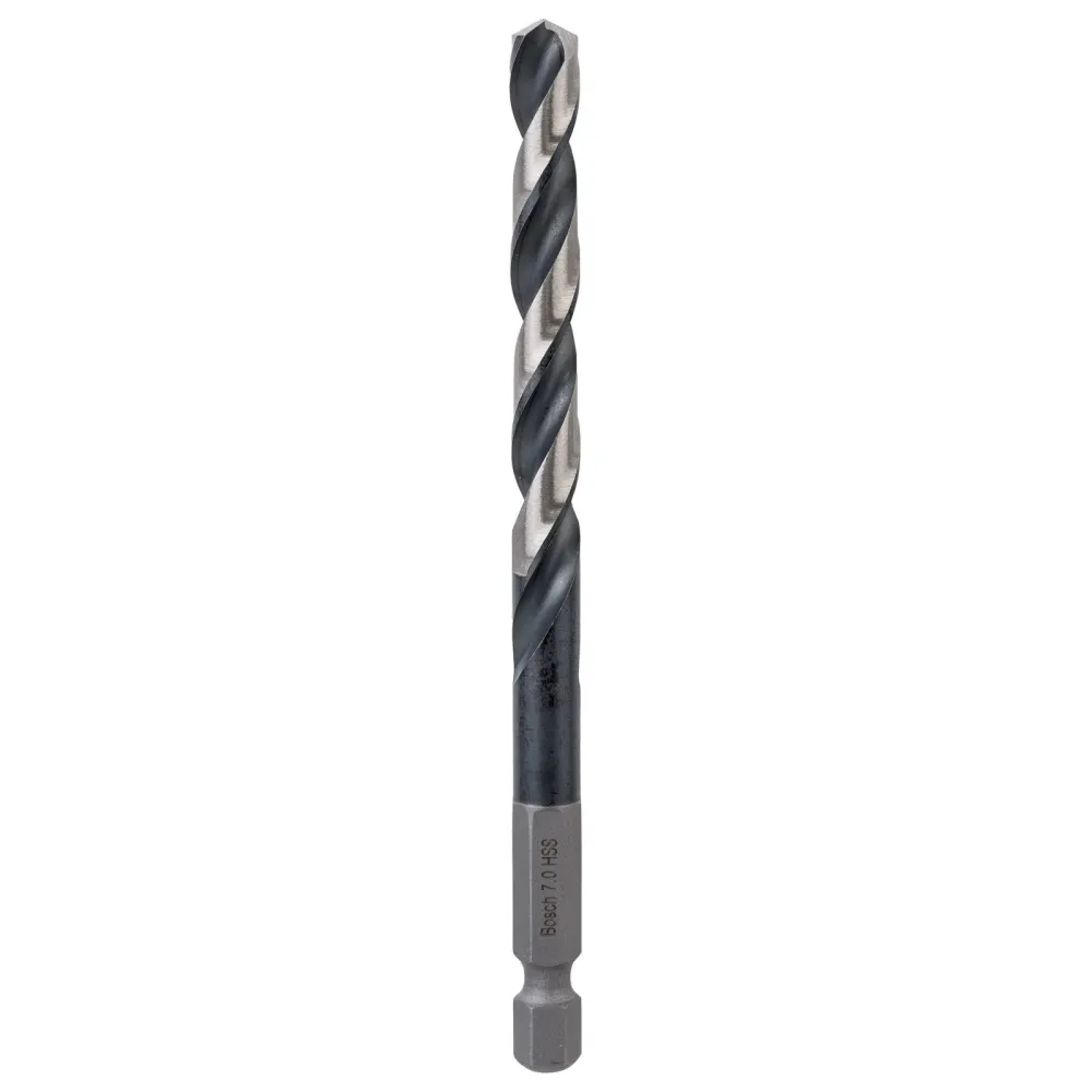 Bosch 1x HSS Spiralbohrer Impact Control mit Sechskantschaft 7 x 69 x 109 mm - 2608577060