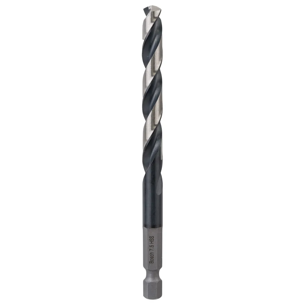 Bosch 1x HSS Spiralbohrer Impact Control mit Sechskantschaft 7,5 x 69 x 109 mm - 2608577128