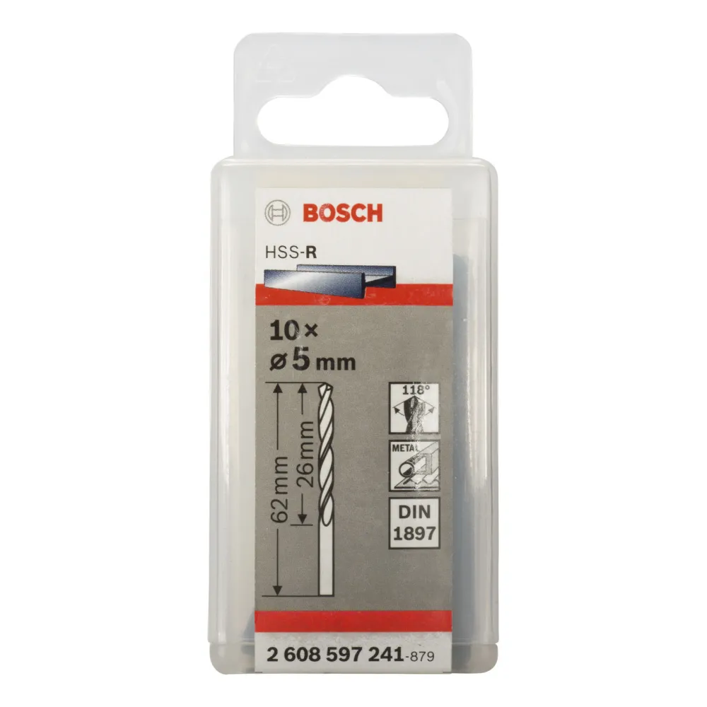 Bosch Karosseriebohrer HSS-R DIN 1897 5 x 26 x 62 mm - 2608597241