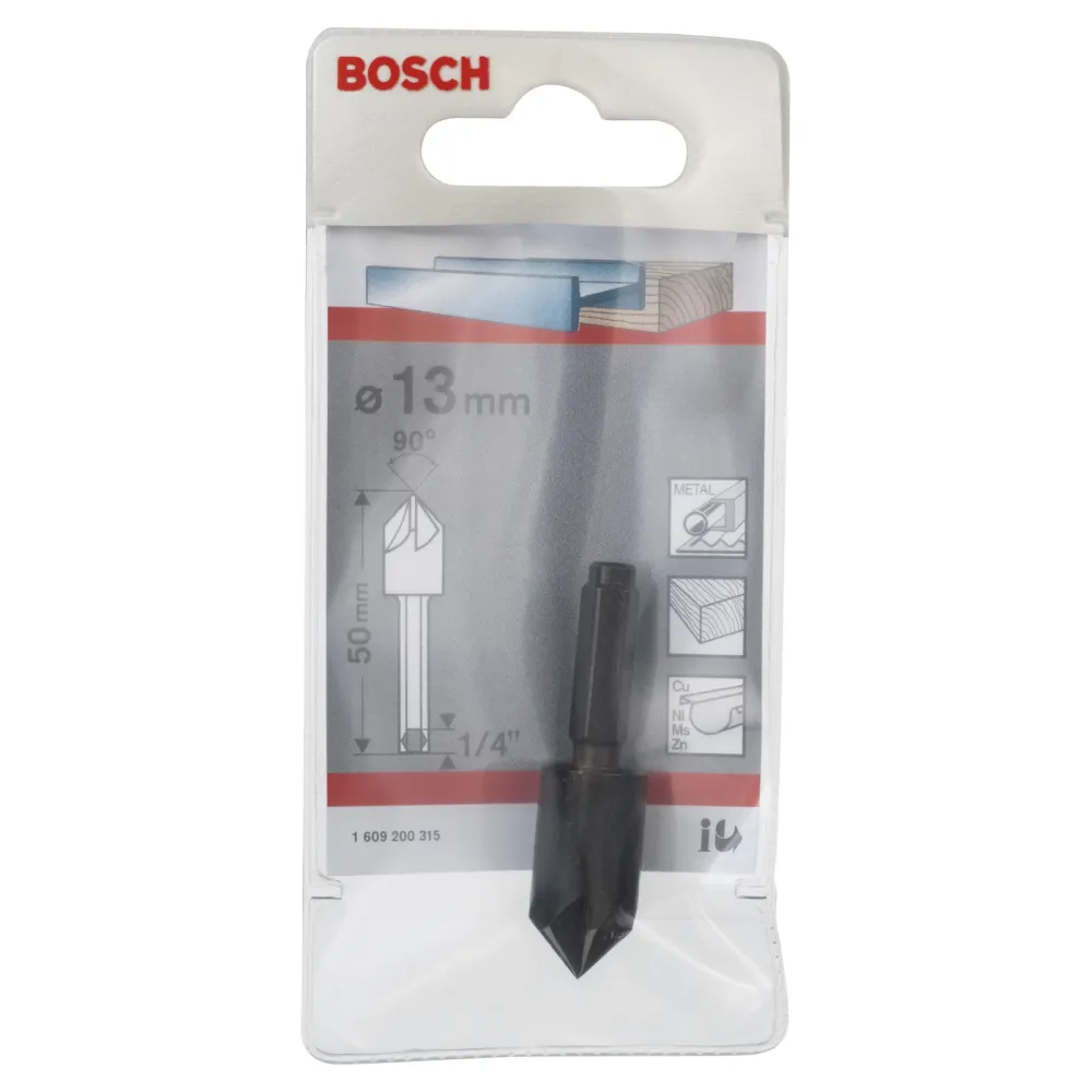 Bosch Kegelsenker 13 mm 90° 50 mm 1/4" - 1609200315