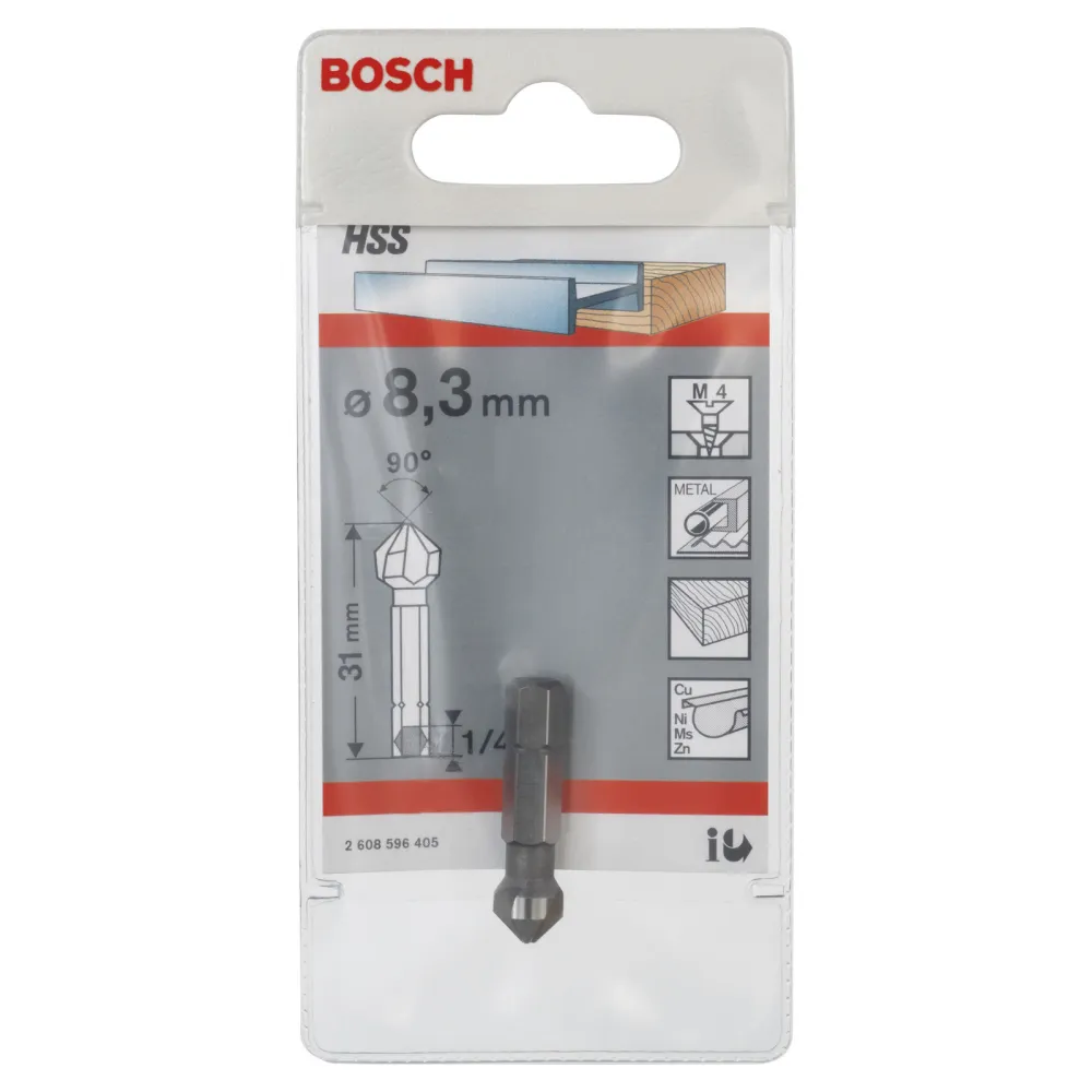 Bosch Kegelsenker 8,3 mm M4 31 mm 1/4" - 2608596405