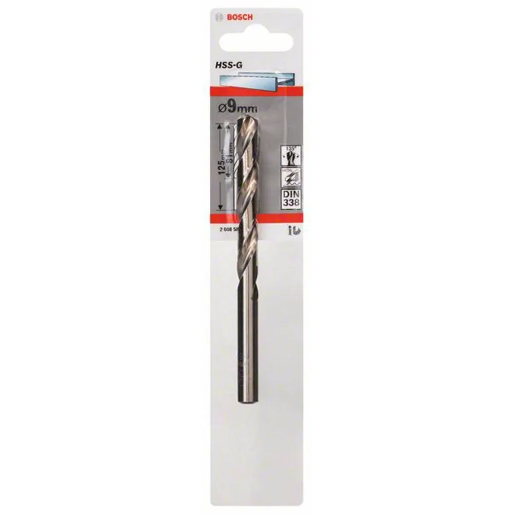 Bosch 1x Metallbohrer HSS-G DIN 338 9 x 81 x 125 mm - 2608585934