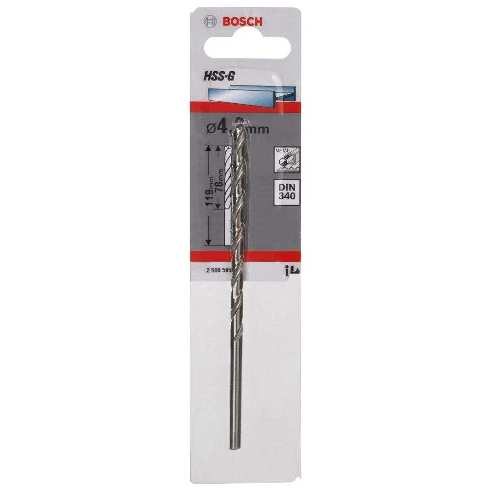 Bosch 1x Metallbohrer HSS-G DIN 340 4,2 x 78 x 119 mm - 2608595680