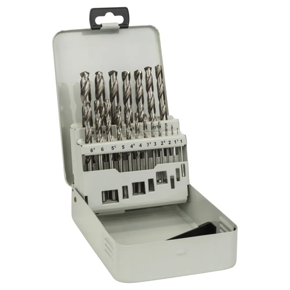 Bosch Metallbohrer-Set HSS-G, DIN 338, 135°, 19tlg., 1 - 10 mm, Metallkassette - 2607018726