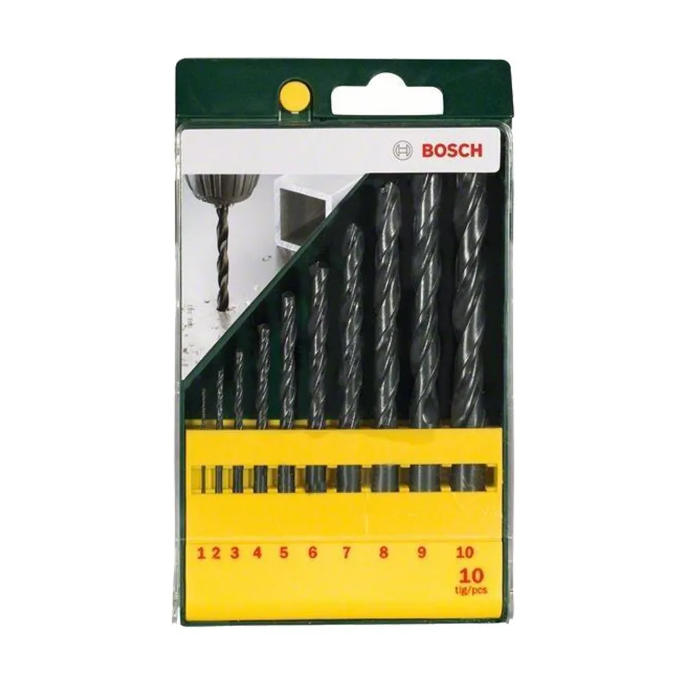 Bosch Metallbohrer-Set HSS-R, 10tlg. - 2607019442