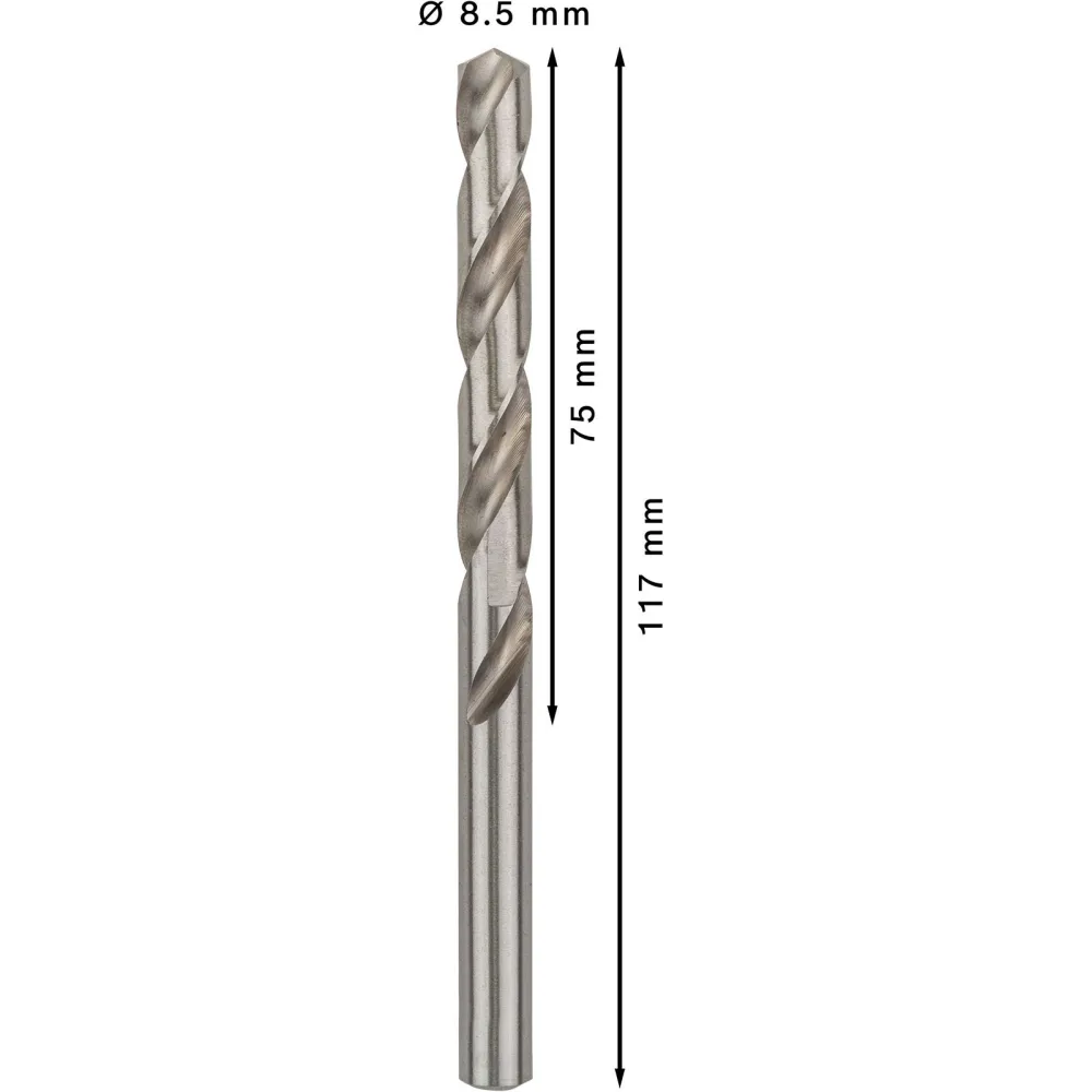 Bosch PRO Metal HSS-G Spiralbohrer 8,5 x 75 x 117 mm - 2608595073