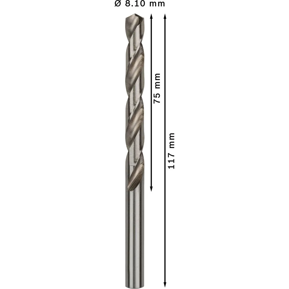 Bosch PRO Metal HSS-G Spiralbohrer 8,1 x 75 x 117 mm - 2608585508