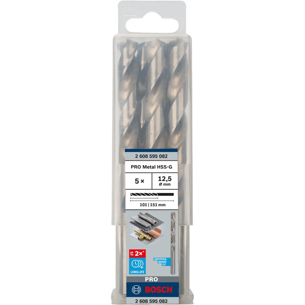 Bosch PRO Metal HSS-G Spiralbohrer 12,5 x 101 x 151 mm - 2608595082