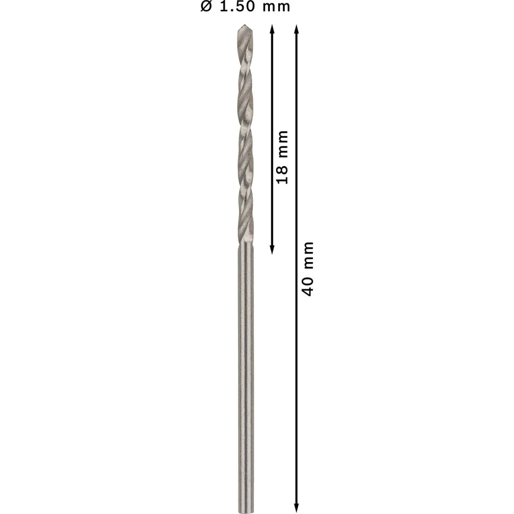Bosch PRO Metal HSS-G Spiralbohrer 1,5 x 18 x 40 mm - 2608595050