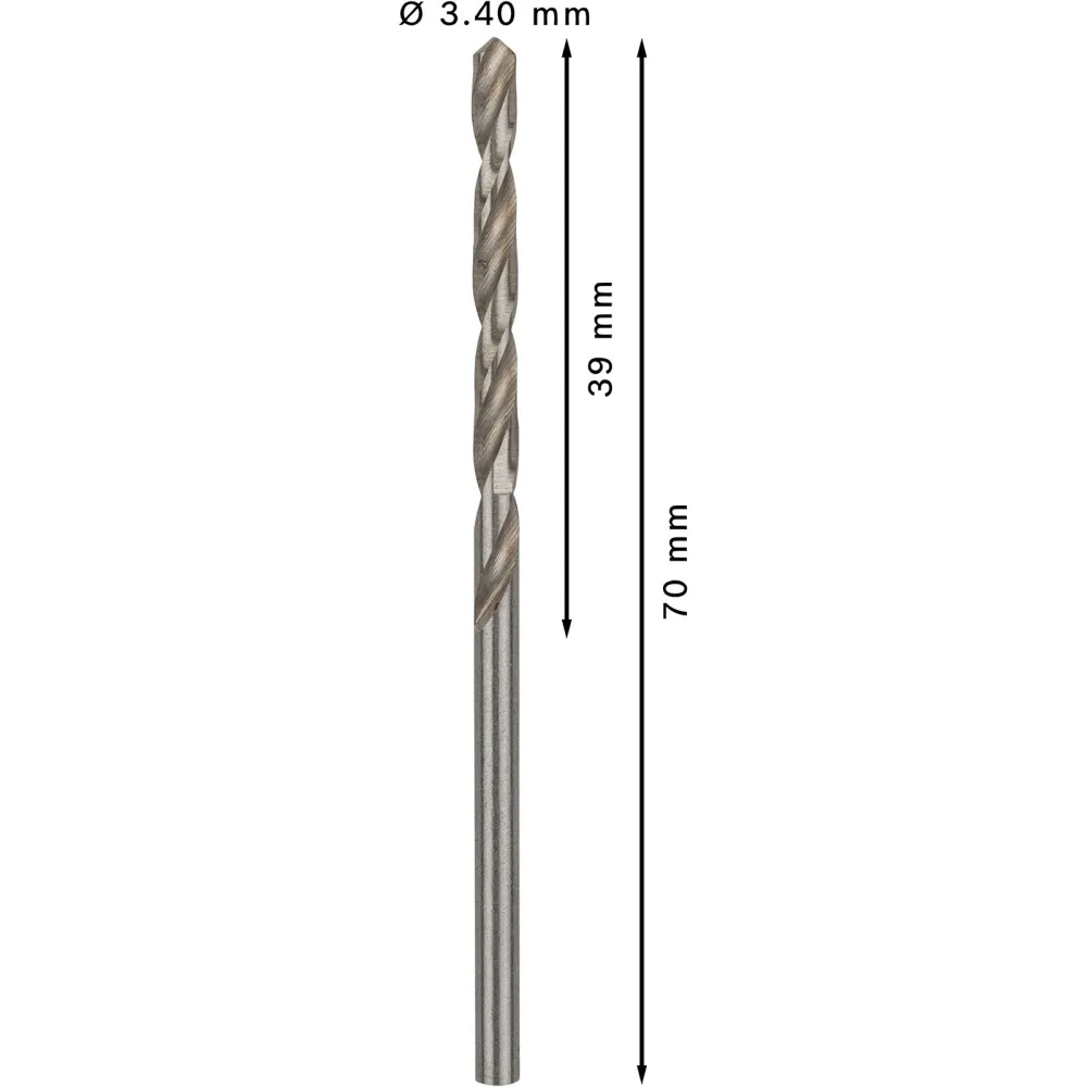 Bosch PRO Metal HSS-G Spiralbohrer 3,4 x 39 x 70 mm - 2608585482