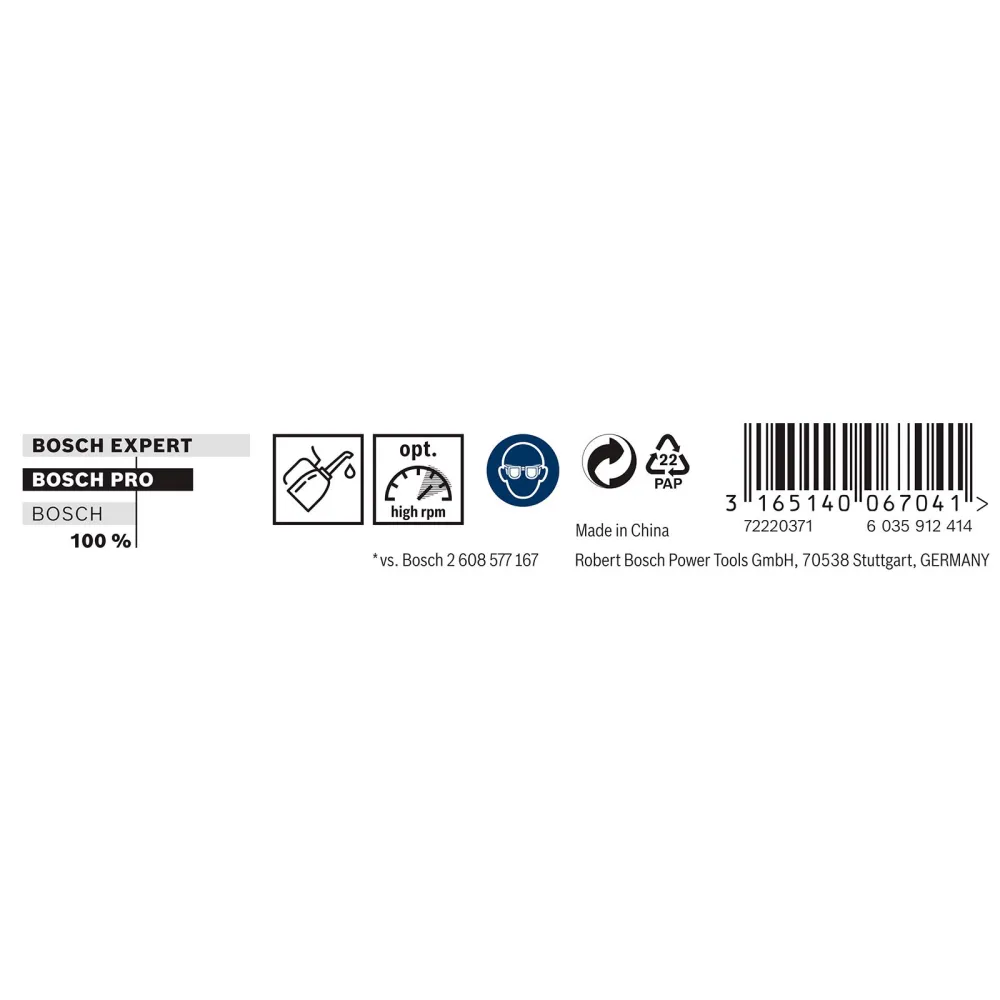 Bosch PRO Metal HSS-G Spiralbohrer 3,5 x 73 x 112 mm - 2608596814