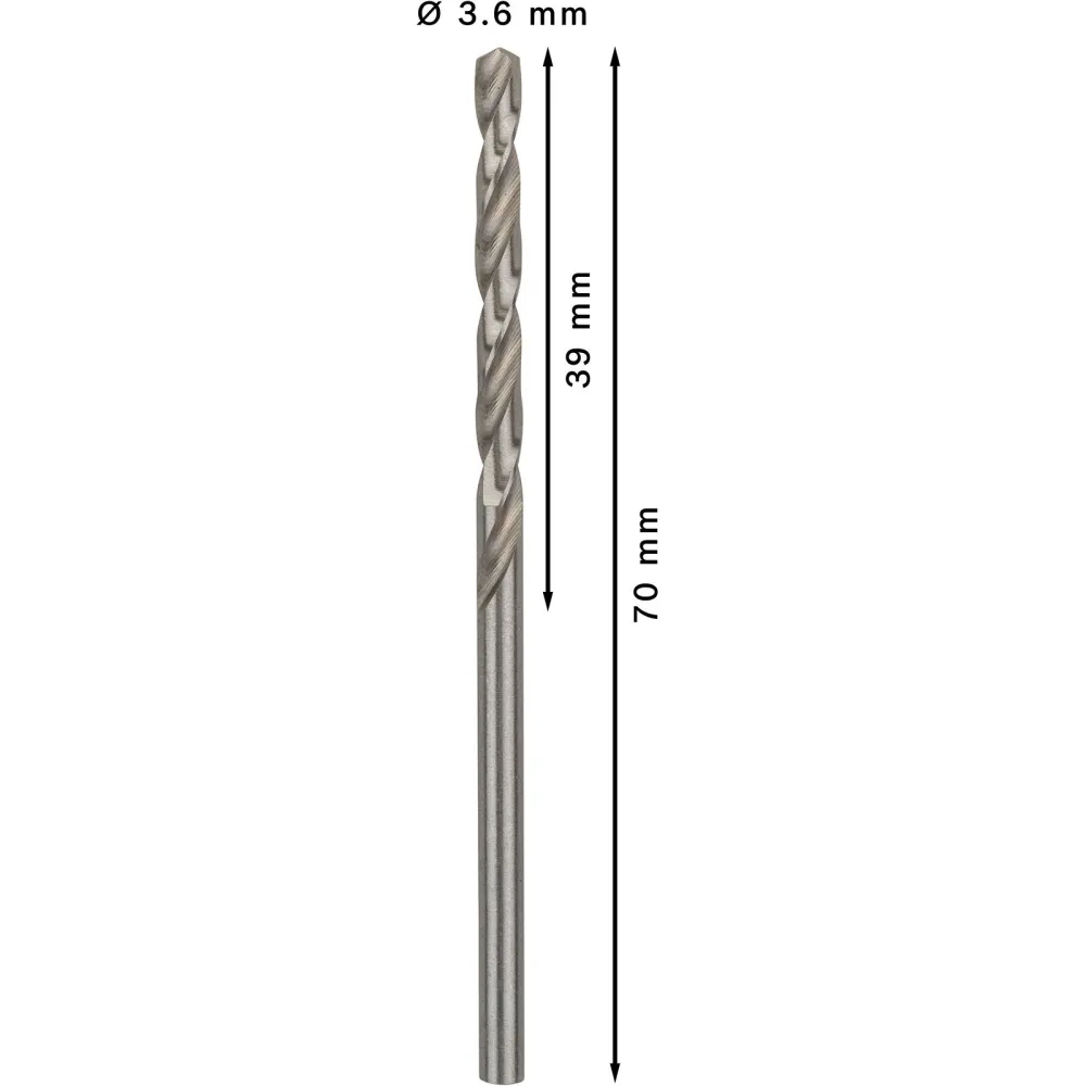 Bosch PRO Metal HSS-G Spiralbohrer 3,6 x 39 x 70 mm - 2608595332