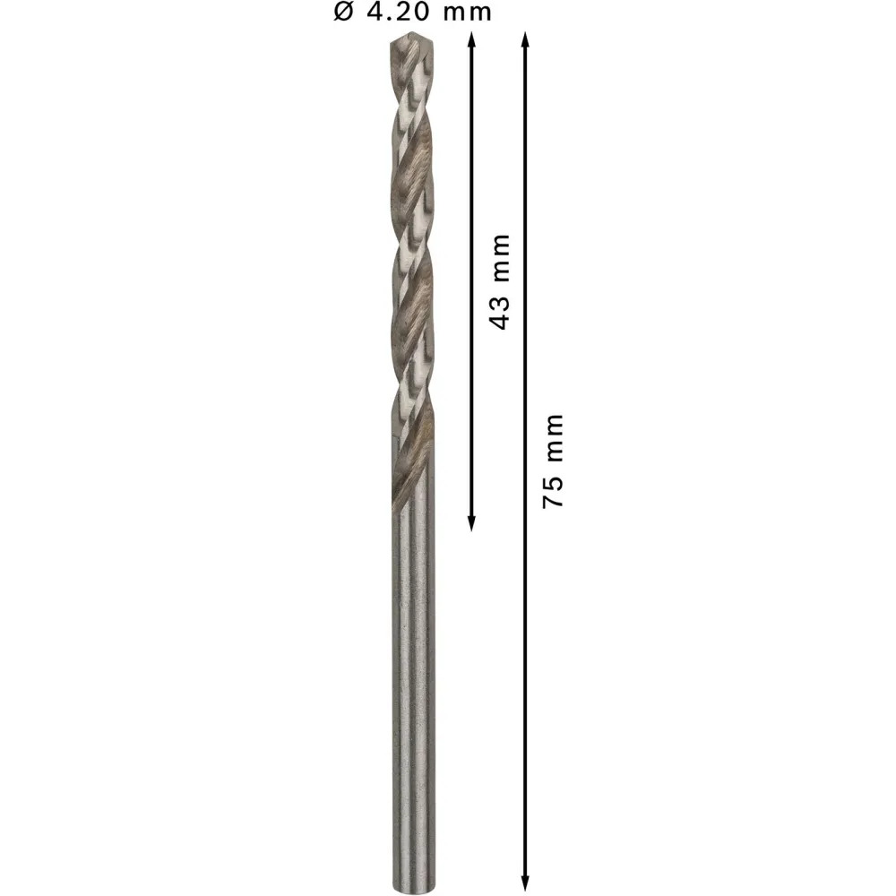 Bosch PRO Metal HSS-G Spiralbohrer 4,2 x 43 x 75 mm - 2608595060