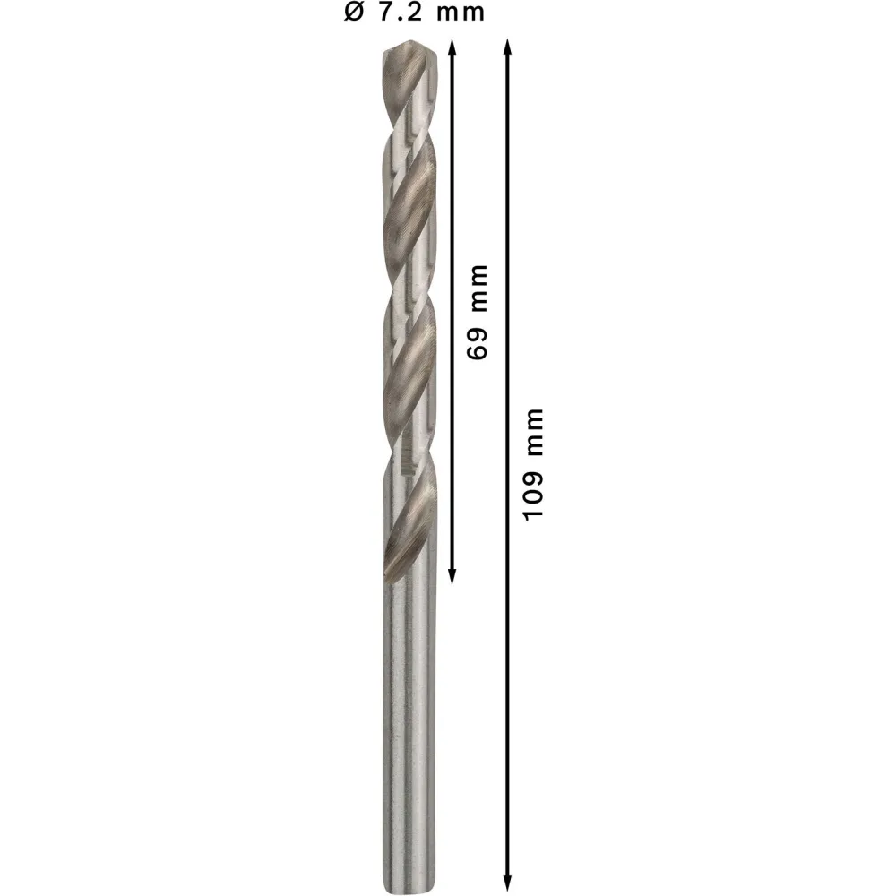 Bosch PRO Metal HSS-G Spiralbohrer 7,2 x 69 x 109 mm - 2608595337