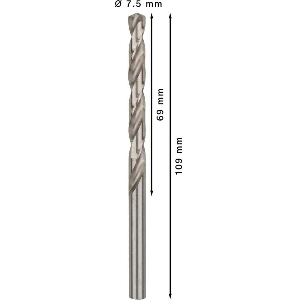 Bosch PRO Metal HSS-G Spiralbohrer 7,5 x 69 x 109 mm - 2608595071