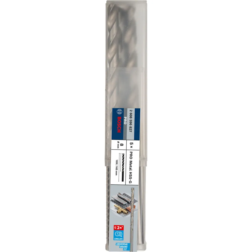 Bosch PRO Metal HSS-G Spiralbohrer 8 x 109 x 165 mm - 2608596827