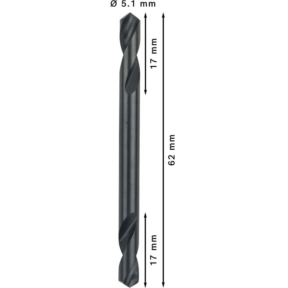 Bosch PRO Metal HSS-G Spiralbohrer mit Doppelklinge 5,2 x 17 x 62 mm - 2608597596