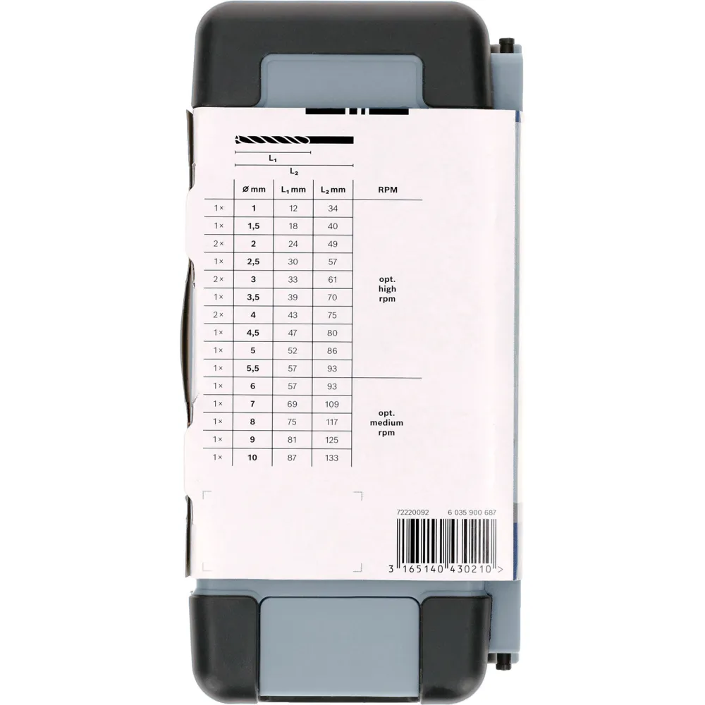 Bosch PRO Metal HSS-G Spiralbohrer-Set 18-tlg. - 2607019578