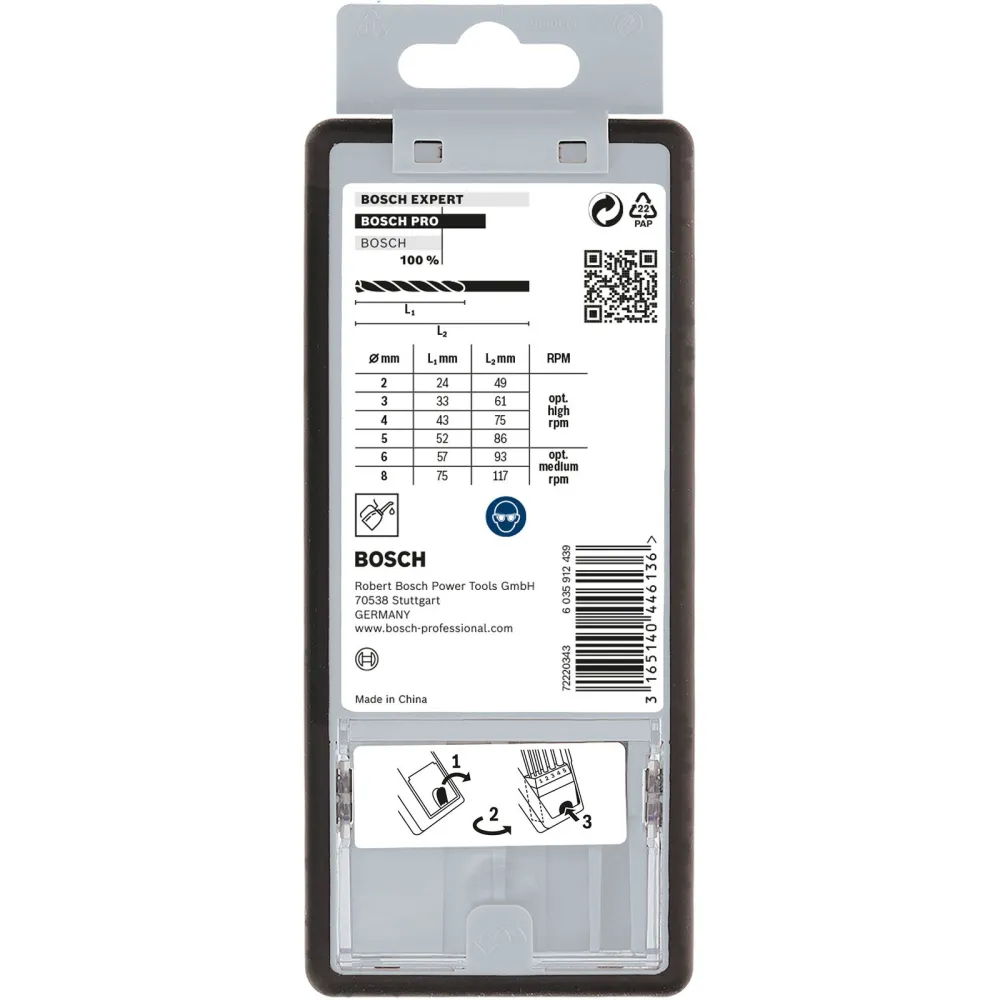 Bosch PRO Metal HSS-G Spiralbohrer-Set 6-tlg. - 2607010529