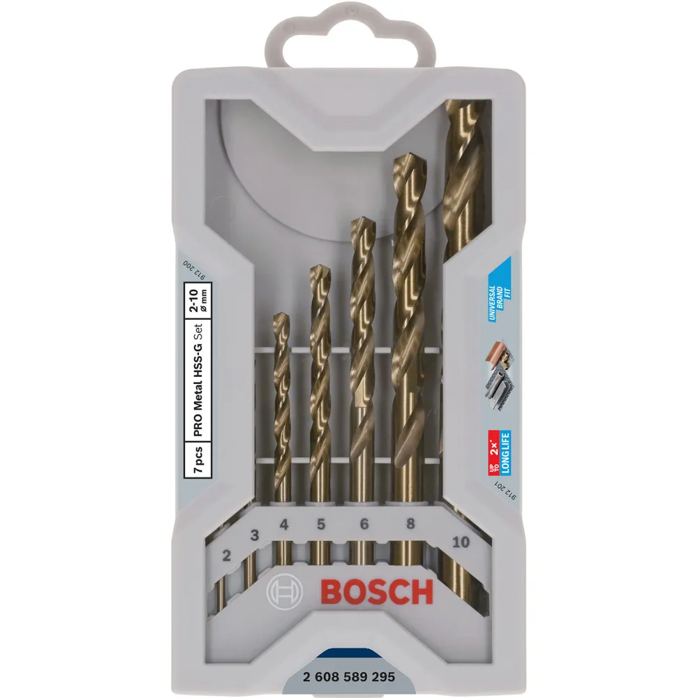 Bosch PRO Metal HSS-G Spiralbohrer-Set 7-tlg. - 2608589295
