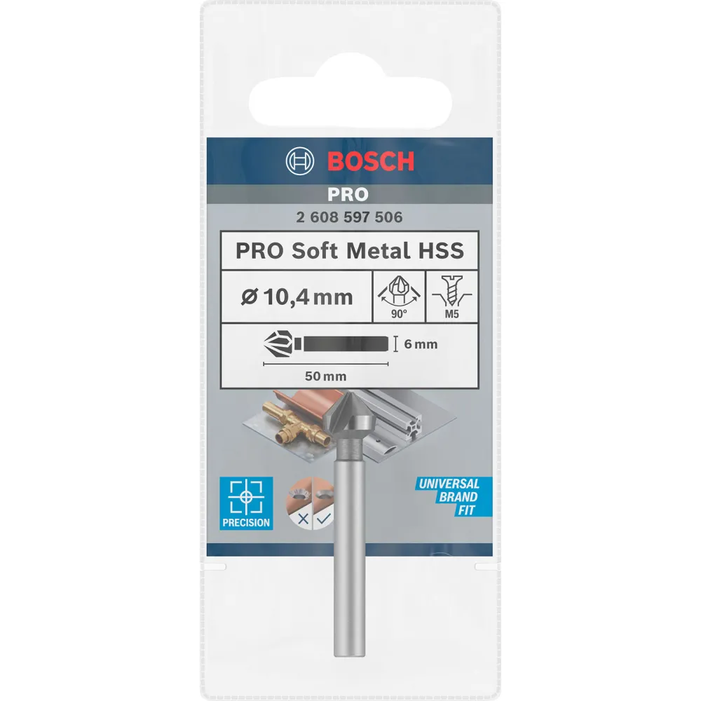 Bosch PRO Soft Metal HSS Kegelsenker 10,4 x 50 mm M5 - 2608597506