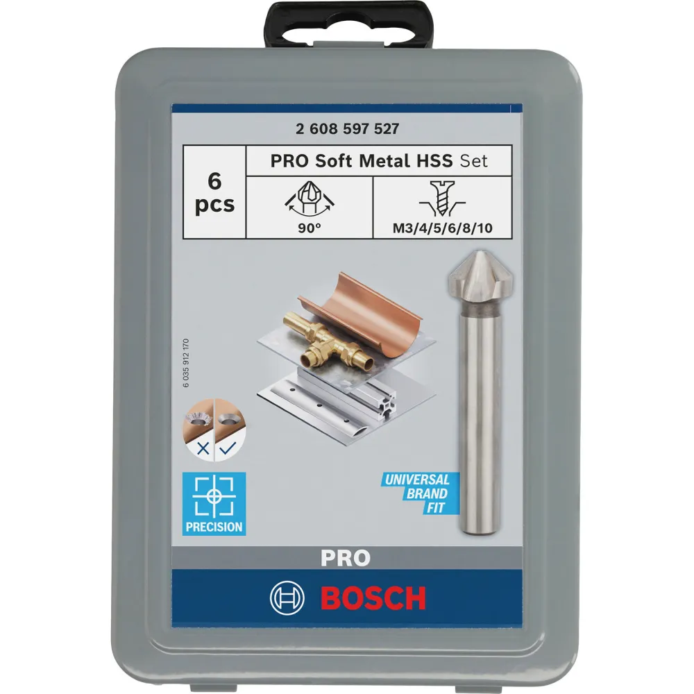 Bosch PRO Soft Metal HSS Kegelsenker-Set 6-tlg. - 2608597527