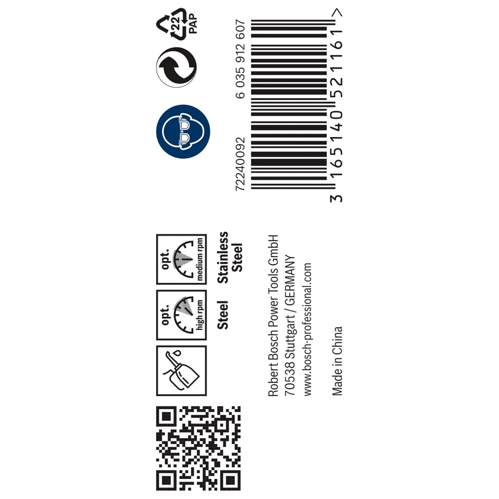Bosch PRO Stainless Steel HSS-Co Spiralbohrer 4,1 x 43 x 75 mm - 2608585881