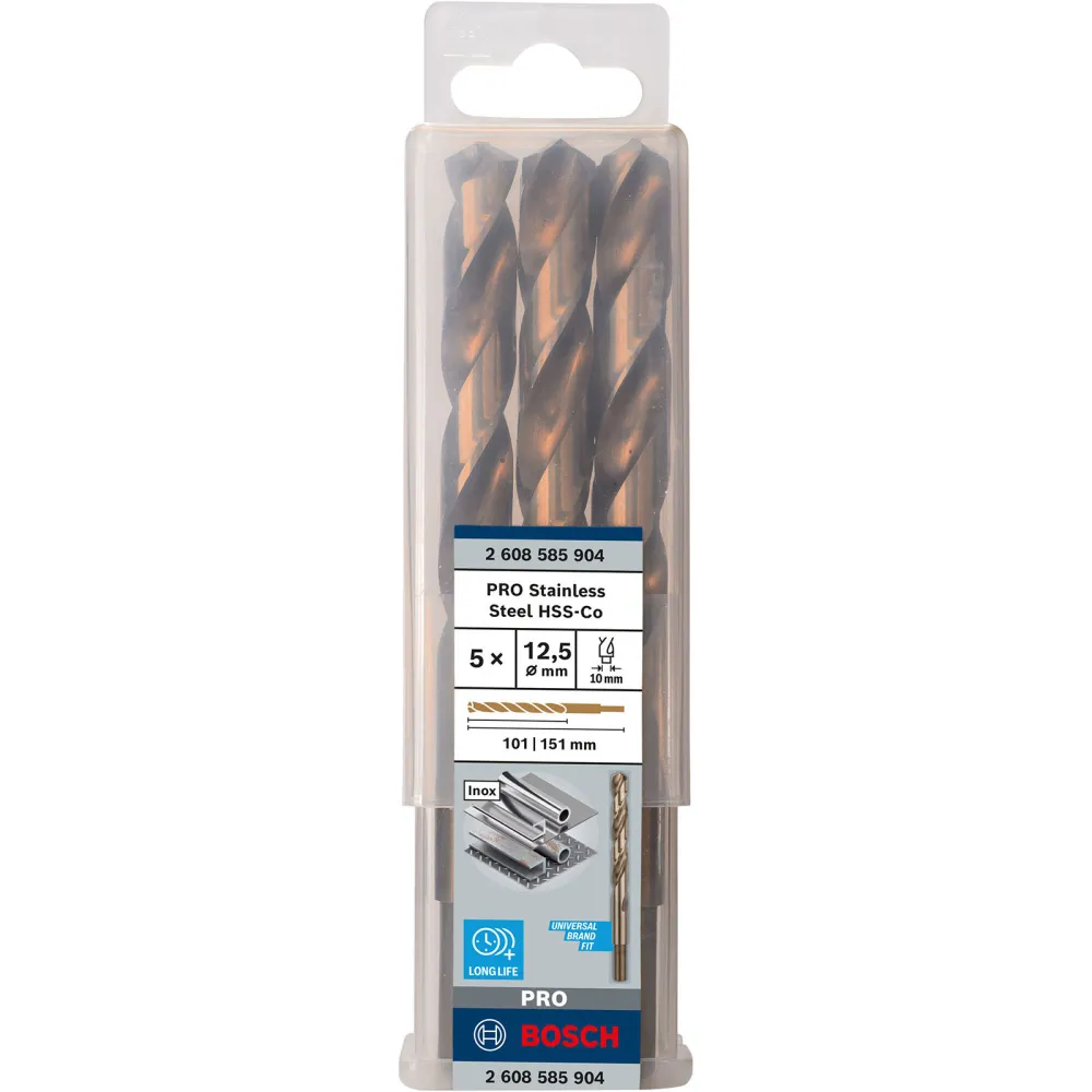 Bosch PRO Stainless Steel HSS-Co Spiralbohrer 12,5 x 101 x 151 mm - 2608585904
