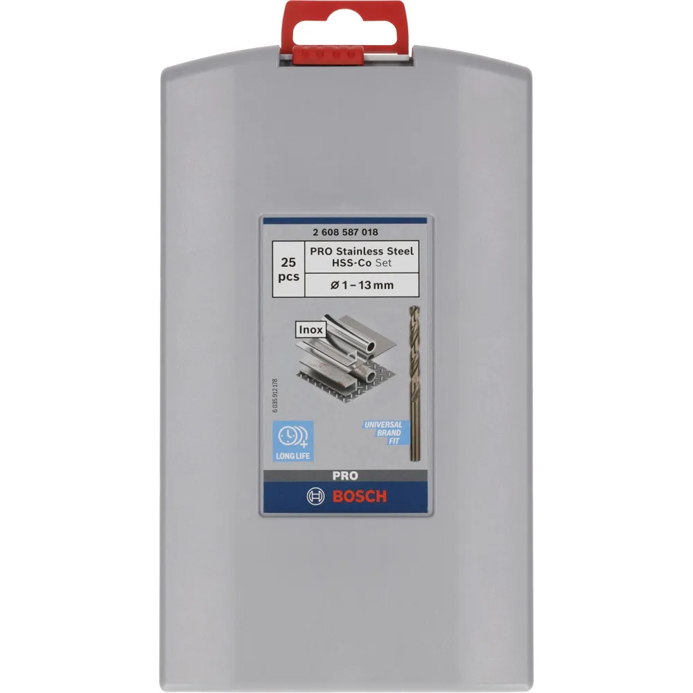 Bosch PRO Stainless Steel HSS-Co Spiralbohrer-Set 25-tlg. - 2608587018