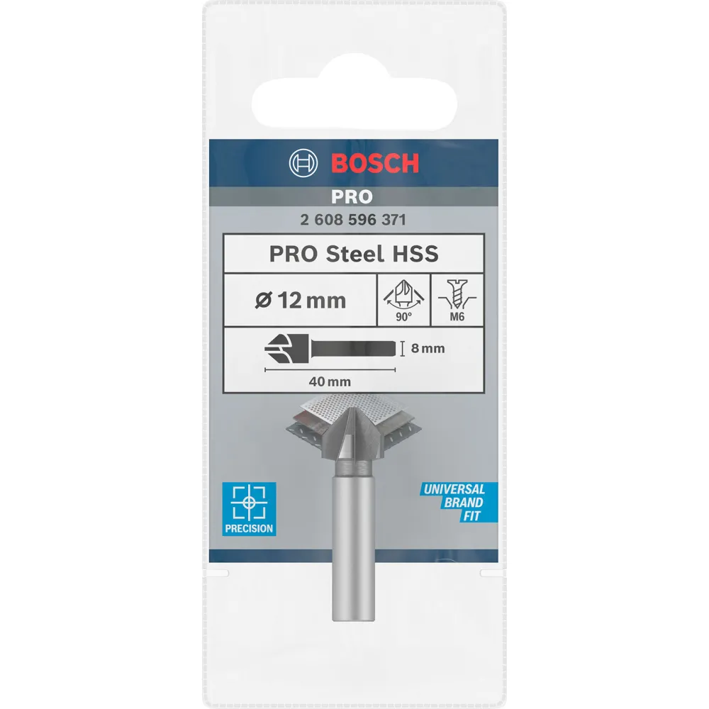 Bosch PRO Steel HSS Kegelsenker 12 x 40 mm M6 - 2608596371