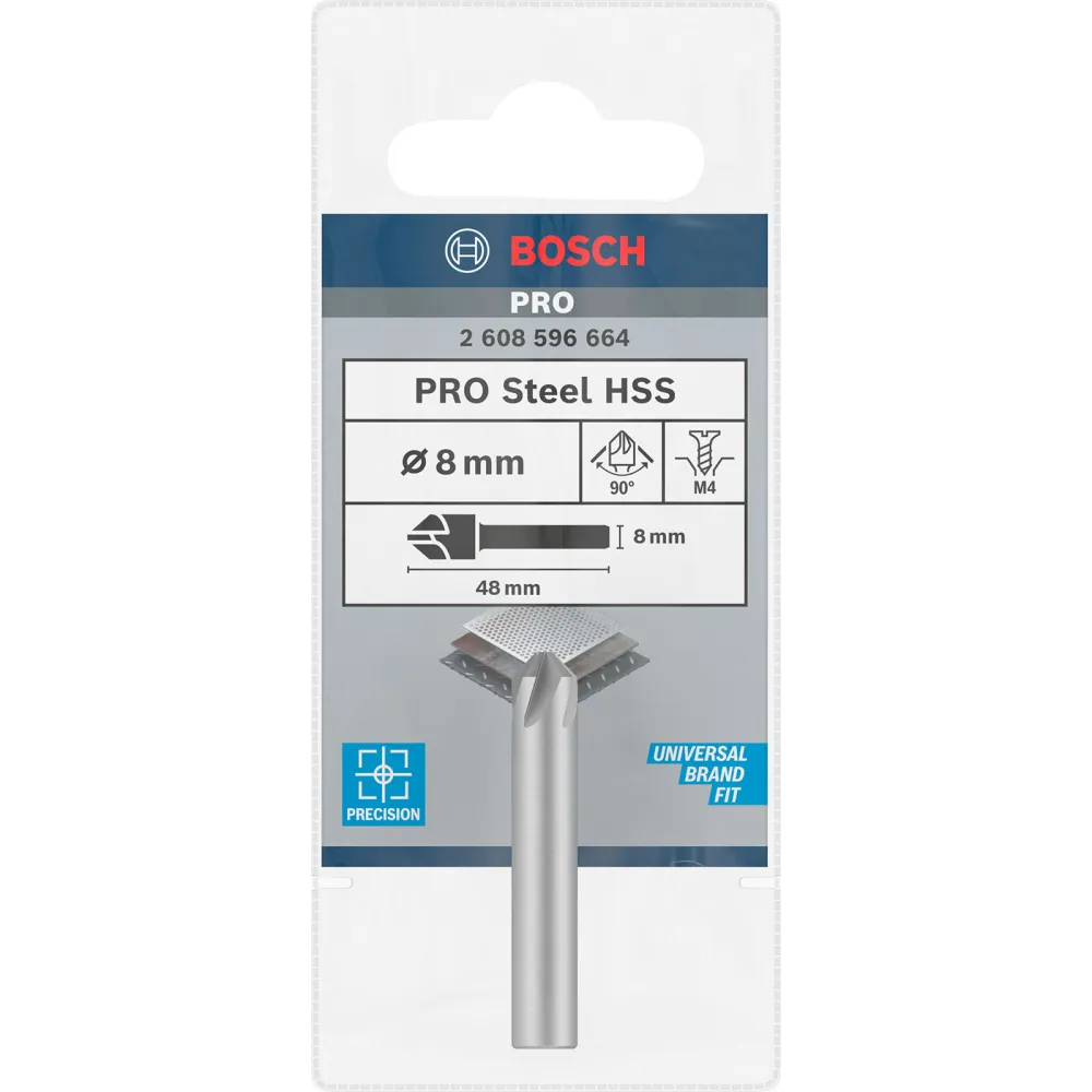 Bosch PRO Steel HSS Kegelsenker 8 x 48 mm M4 - 2608596664