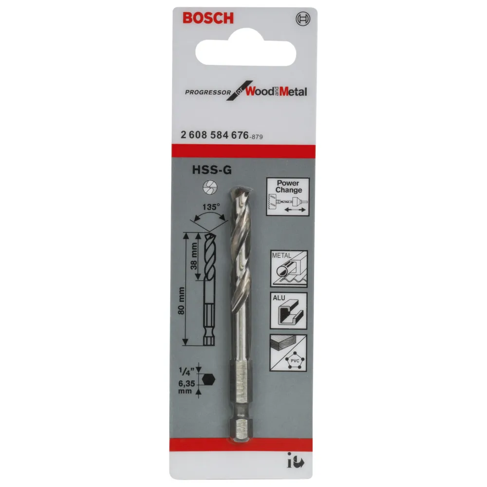 Bosch Zentrierbohrer HSS-G, 80 mm - 2608584676