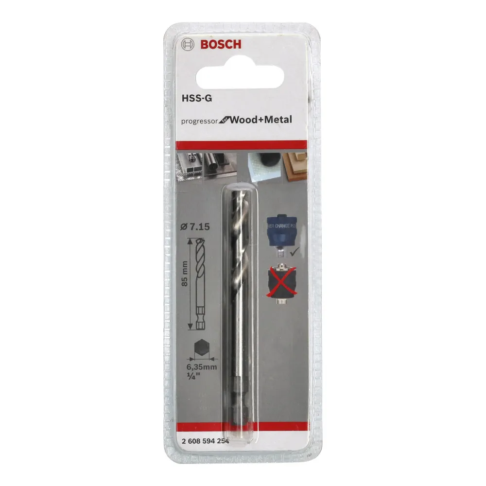 Bosch Zentrierbohrer HSS-G Ø 7,15x85 mm - 2608594254