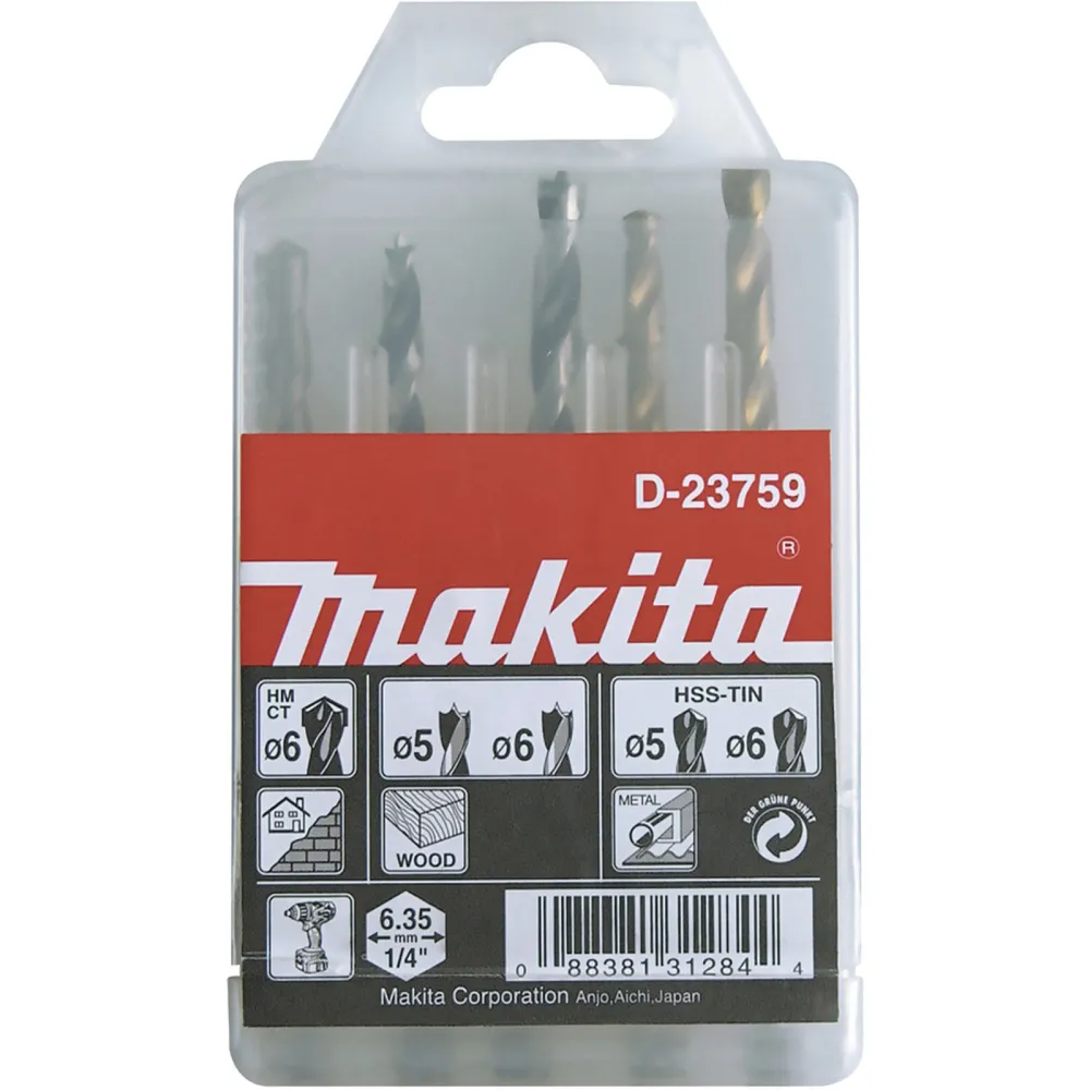 Makita Bohrer-Set 1/4" Ø 5 - 6 mm - D-23759