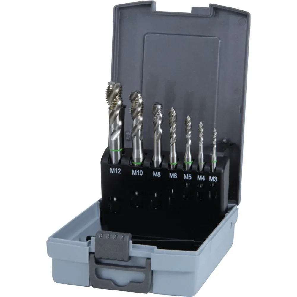 RUKO Maschinengewindebohrer-Satz 7tlg. Form C HSSE-Co 5 Kunststoffkassette - 245062RO