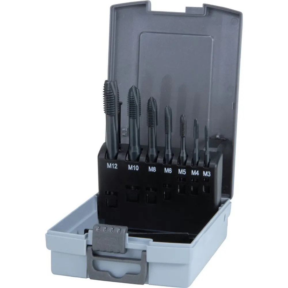 RUKO Maschinengewindebohrer-Satz 7tlg. Form B HSSE-Co 5 VAP Kunststoffkassette - 245063RO